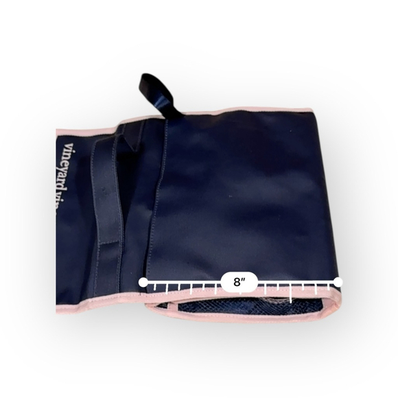 Vineyard Vines Baby Changing Pad Navy Blue & Pink Folding Bag Travel size - Picture 8 of 11